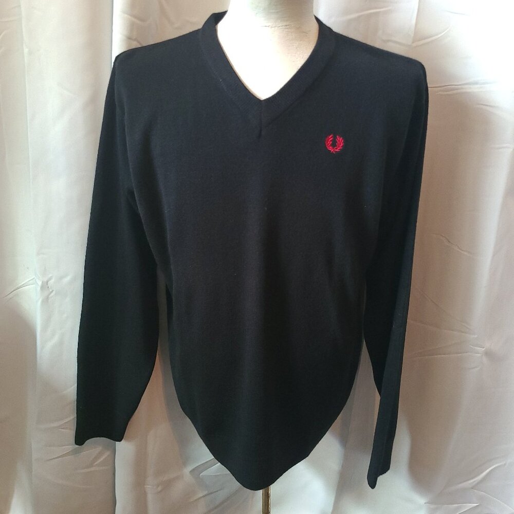 Men's Fred Perry 100% Cashmere sweater size XXL - Black